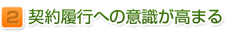 契約履行への意識が高まる